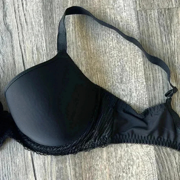 Wacoal Bra Black La Femme Contour Bra Size 34D Adjustable Straps Smooth Contour - Picture 10 of 10